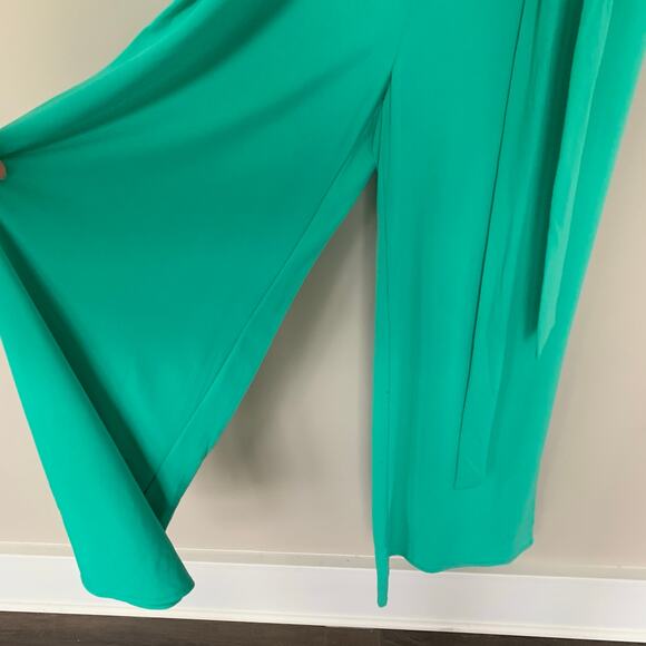 Christian Siriano C Wonder sleeveless jumpsuit V neck side pockets wide leg M - Picture 3 of 10